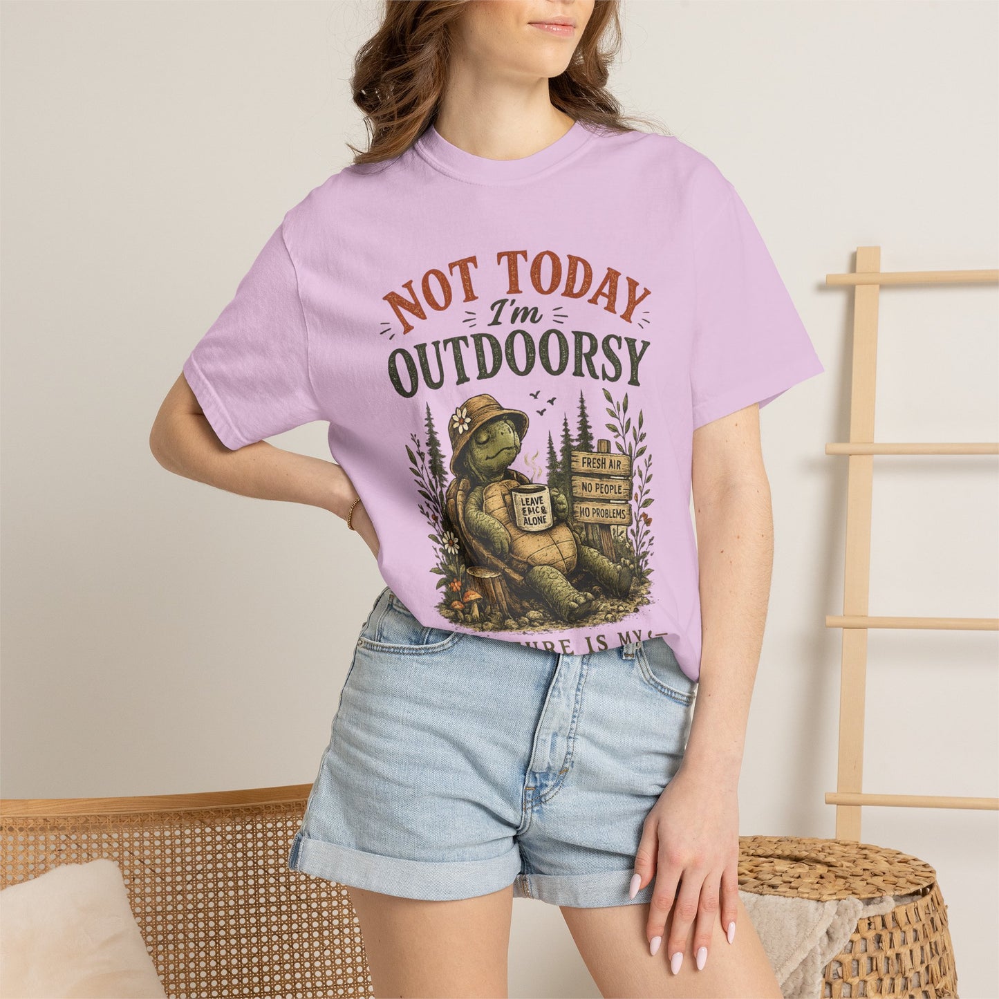 Not Today I'm Outdoorsy T-shirt | Nature Is My Therapy camping shirt - Modern Streetwear T-Shirt