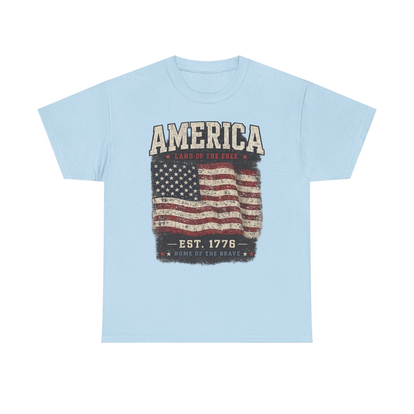 America Vintage Flag T-Shirt — EST. 1776 Patriotic Tee