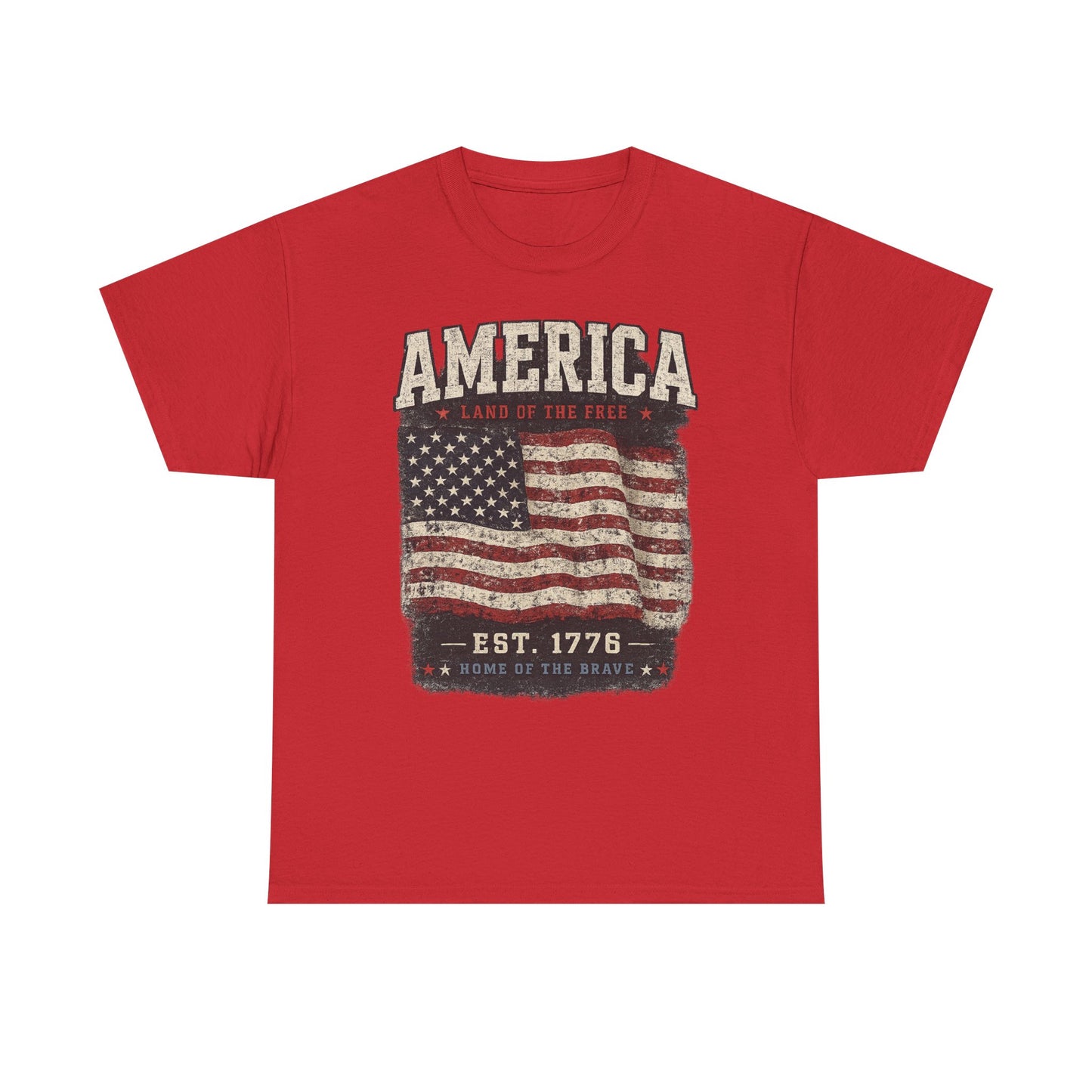 America Vintage Flag T-Shirt — EST. 1776 Patriotic Tee