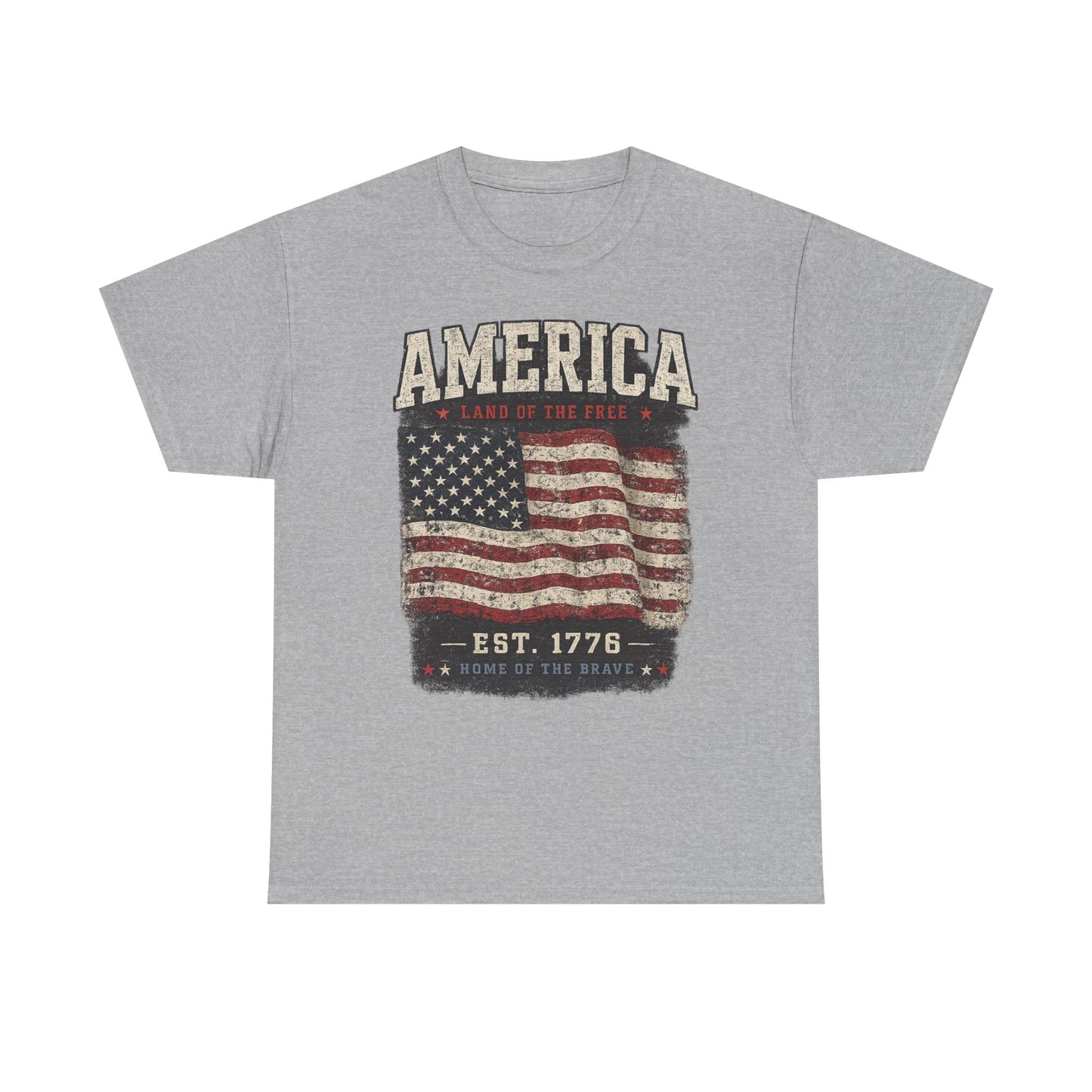 America Vintage Flag T-Shirt — EST. 1776 Patriotic Tee