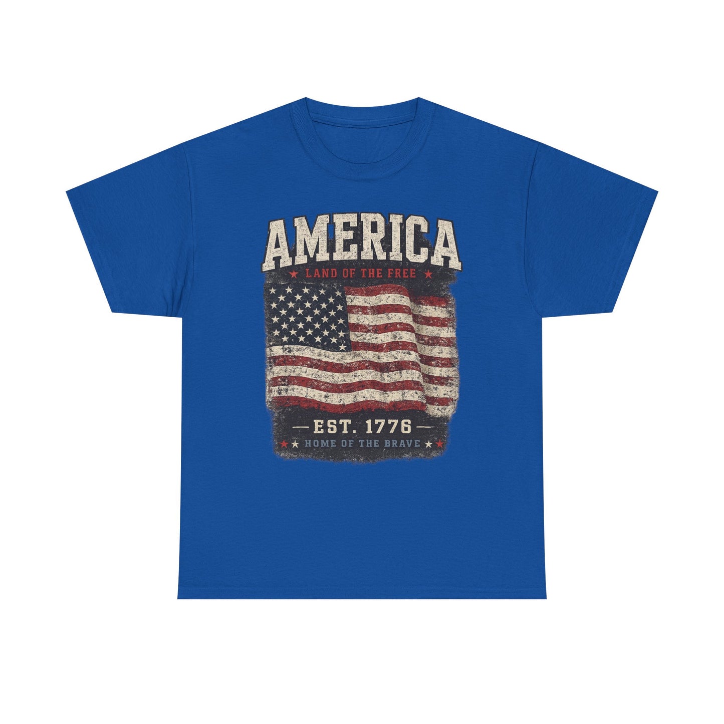 America Vintage Flag T-Shirt — EST. 1776 Patriotic Tee